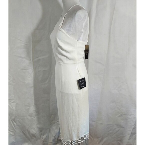 Lulus Fringe Dress Size Small Sleeveless White Adjustable Spaghetti Strap NWT - Picture 4 of 14
